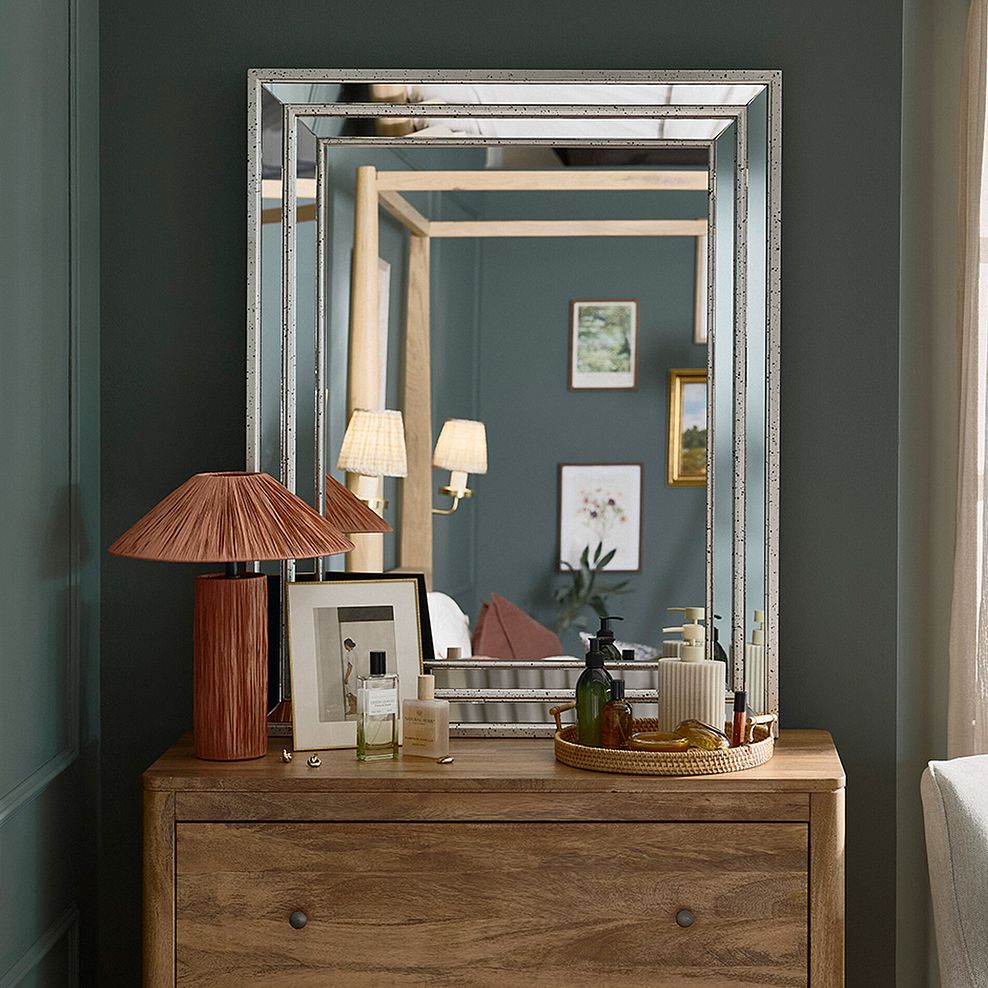 Grace Wall Mirror - Antiqued Silver 1