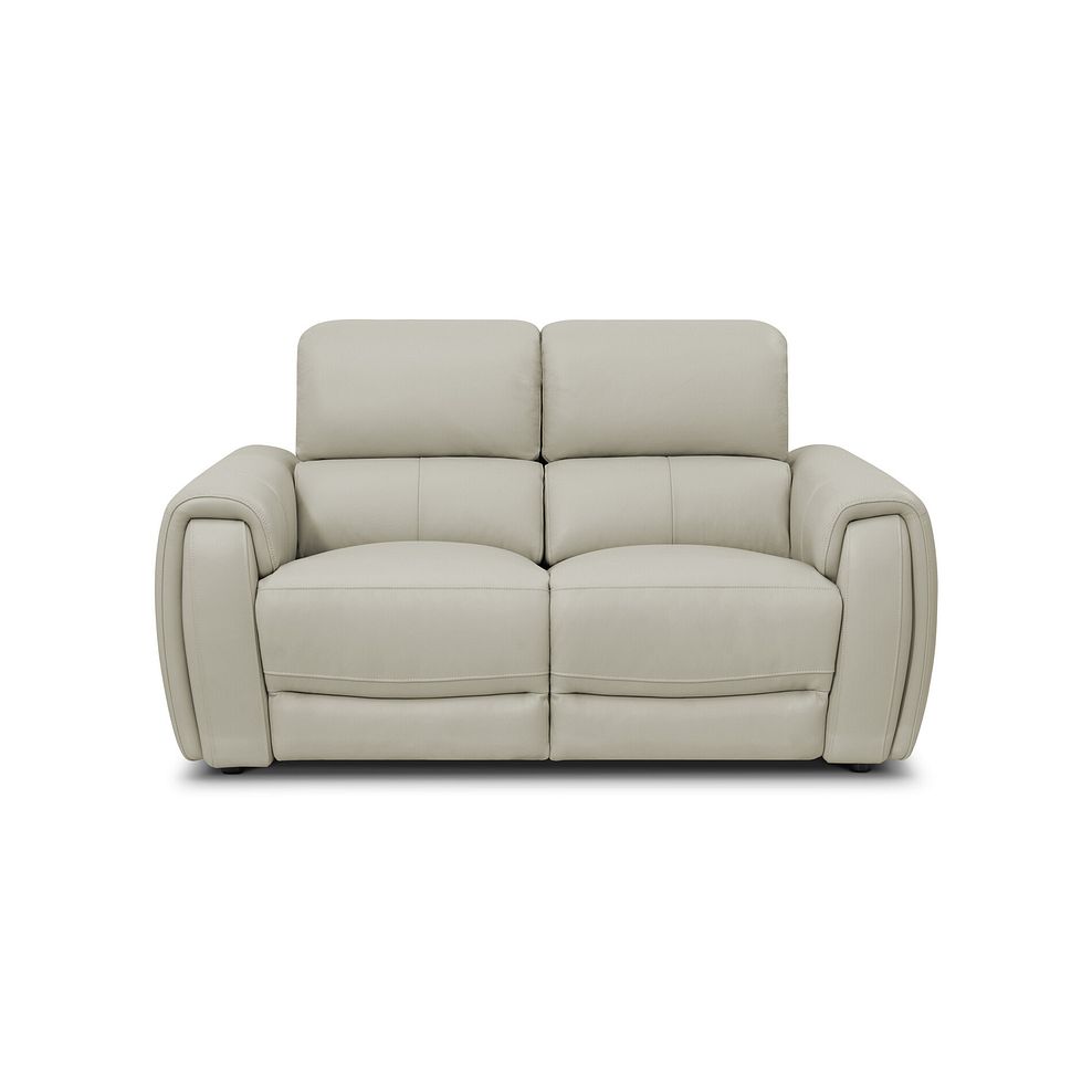 Arabella 2 Seater Power Recliner Sofa in Bone China Leather 6