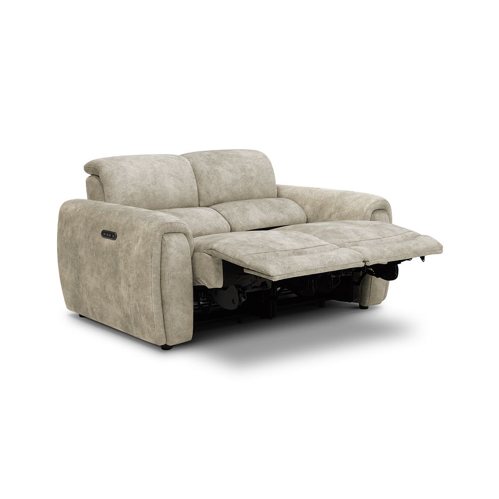 Arabella 2 Seater Power Recliner Sofa in Marble Cream Fabric 4