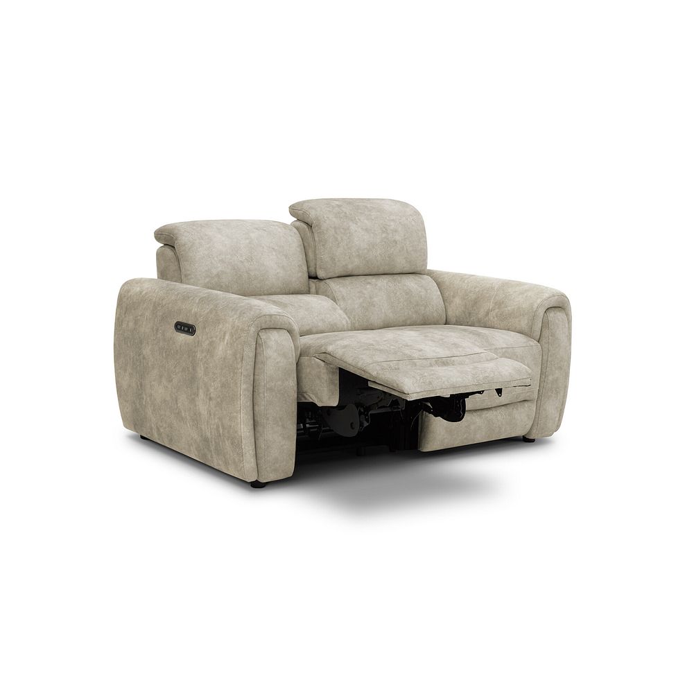 Arabella 2 Seater Power Recliner Sofa in Marble Cream Fabric 3