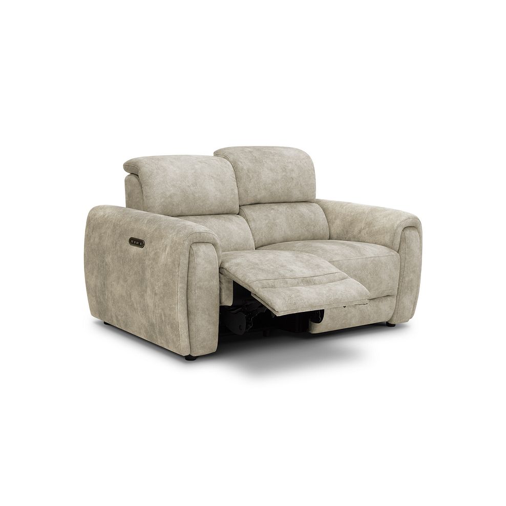 Arabella 2 Seater Power Recliner Sofa in Marble Cream Fabric 2