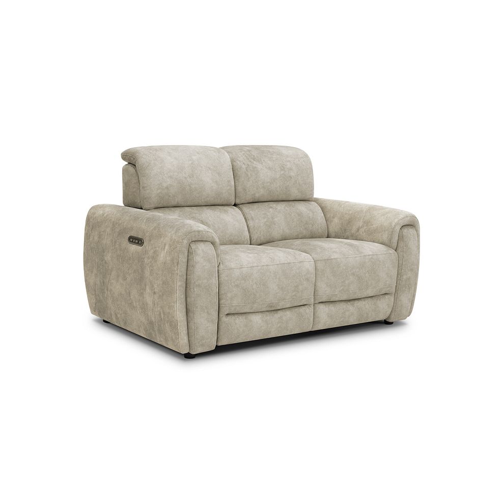 Arabella 2 Seater Power Recliner Sofa in Marble Cream Fabric 1