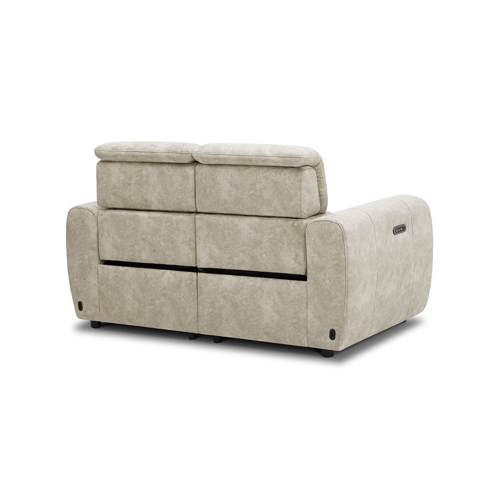 Arabella 2 Seater Power Recliner Sofa in Marble Cream Fabric 7