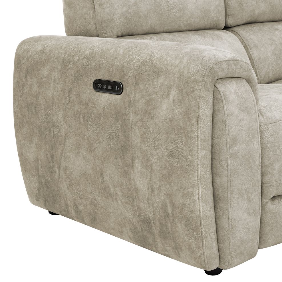 Arabella 2 Seater Power Recliner Sofa in Marble Cream Fabric 10