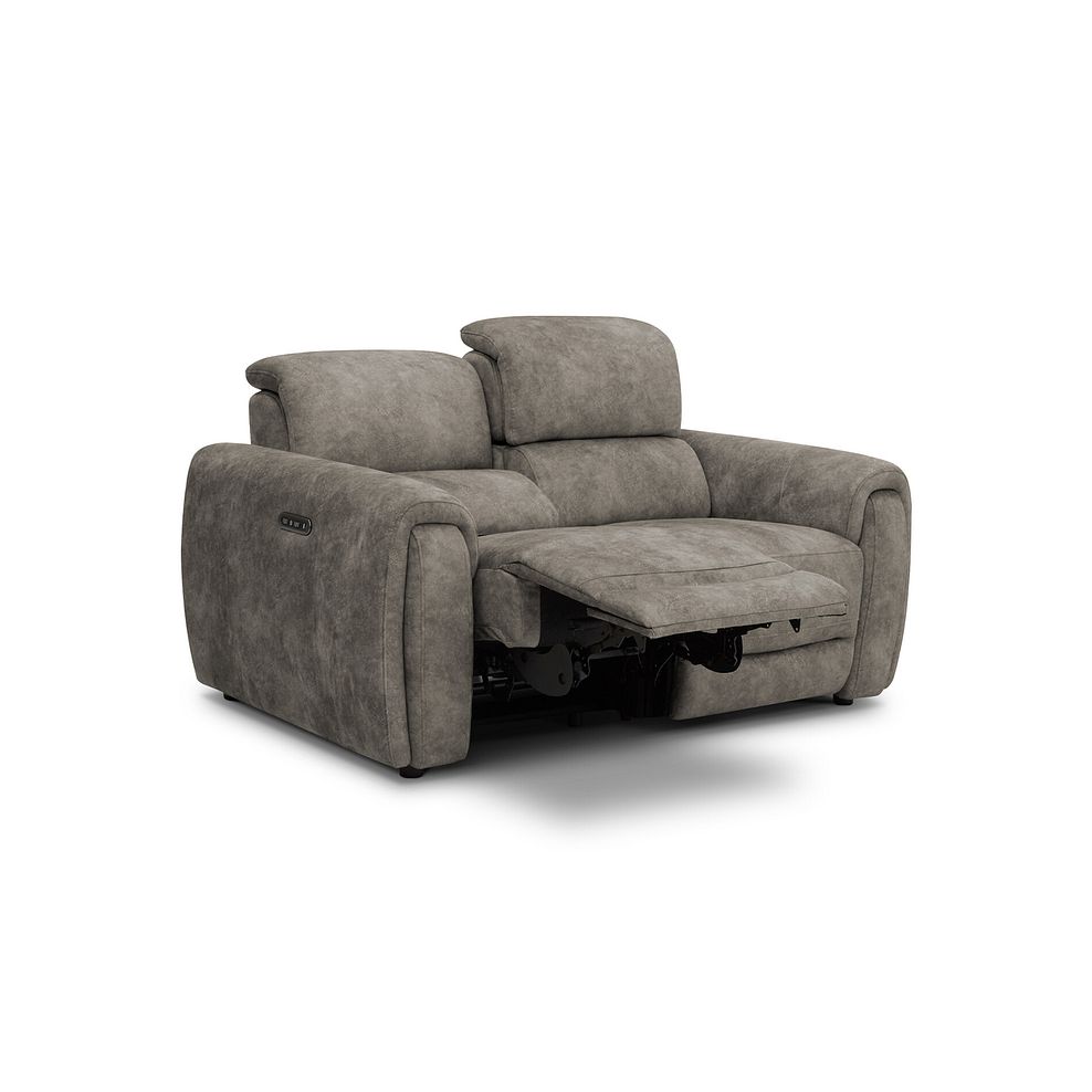 Arabella 2 Seater Power Recliner Sofa in Marble Mink Fabric 3