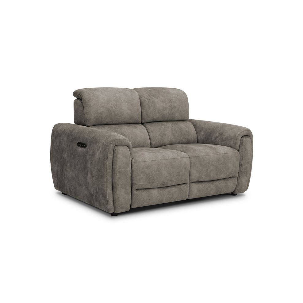 Arabella 2 Seater Power Recliner Sofa in Marble Mink Fabric 1