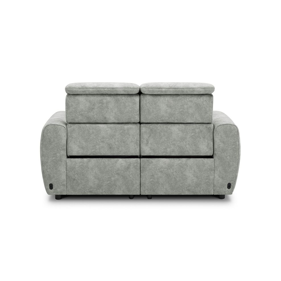 Arabella 2 Seater Power Recliner Sofa in Marble Silver Fabric 6