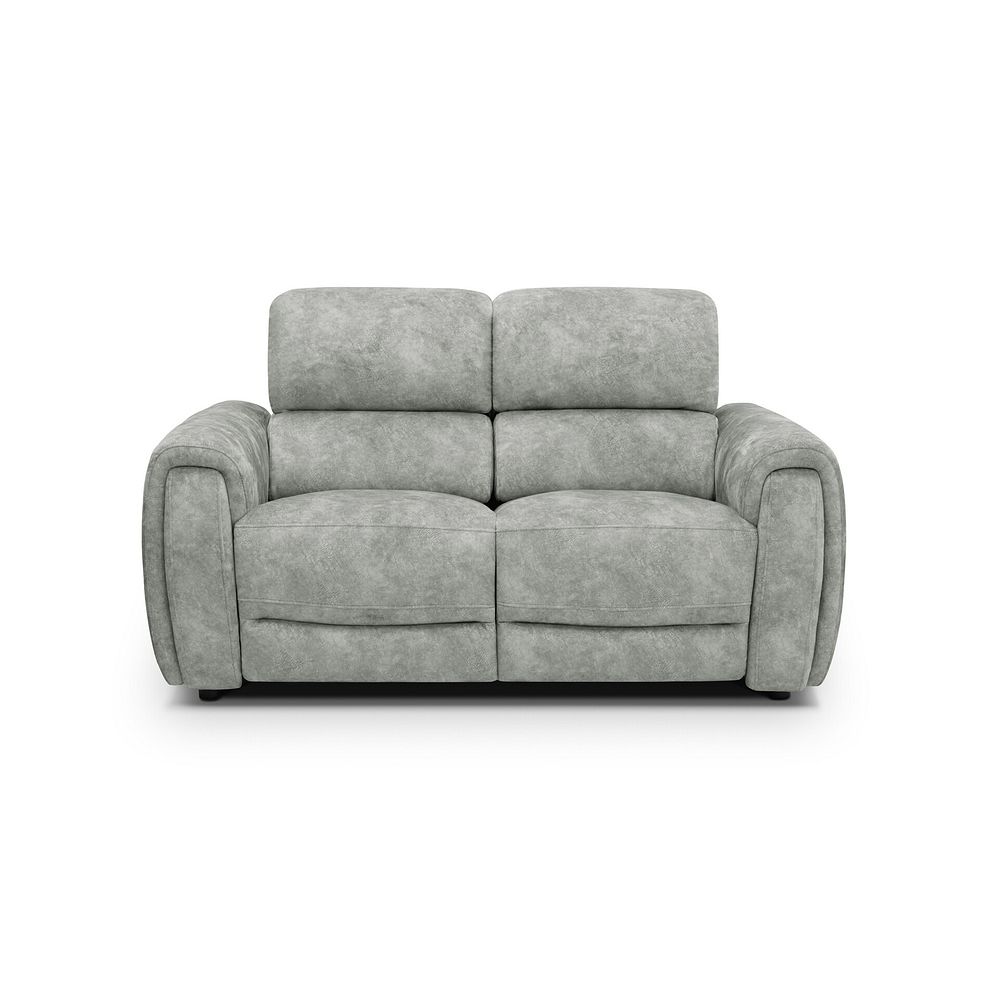 Arabella 2 Seater Power Recliner Sofa in Marble Silver Fabric 5