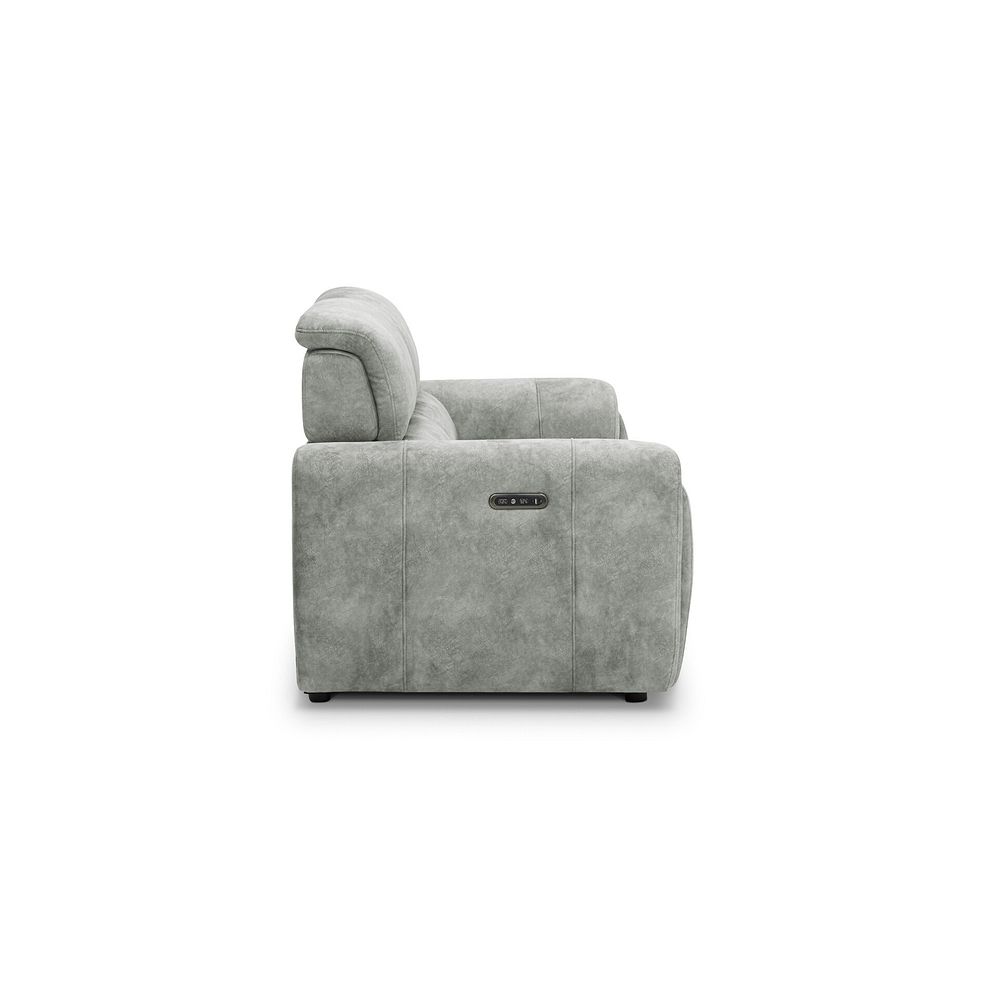 Arabella 2 Seater Power Recliner Sofa in Marble Silver Fabric 8