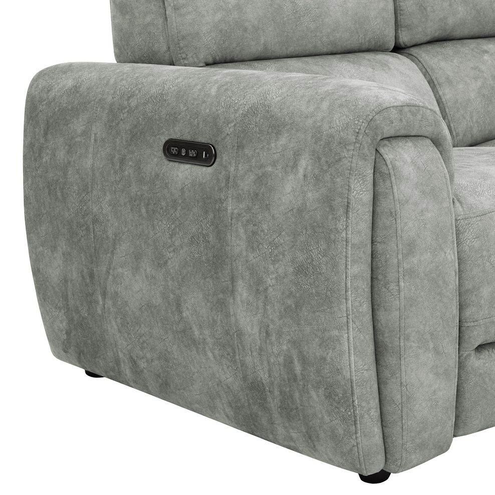 Arabella 2 Seater Power Recliner Sofa in Marble Silver Fabric 10