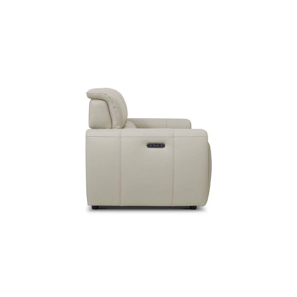 Arabella 2 Seater Power Recliner Sofa with Adjustable Power Headrest in Bone China Leather 9