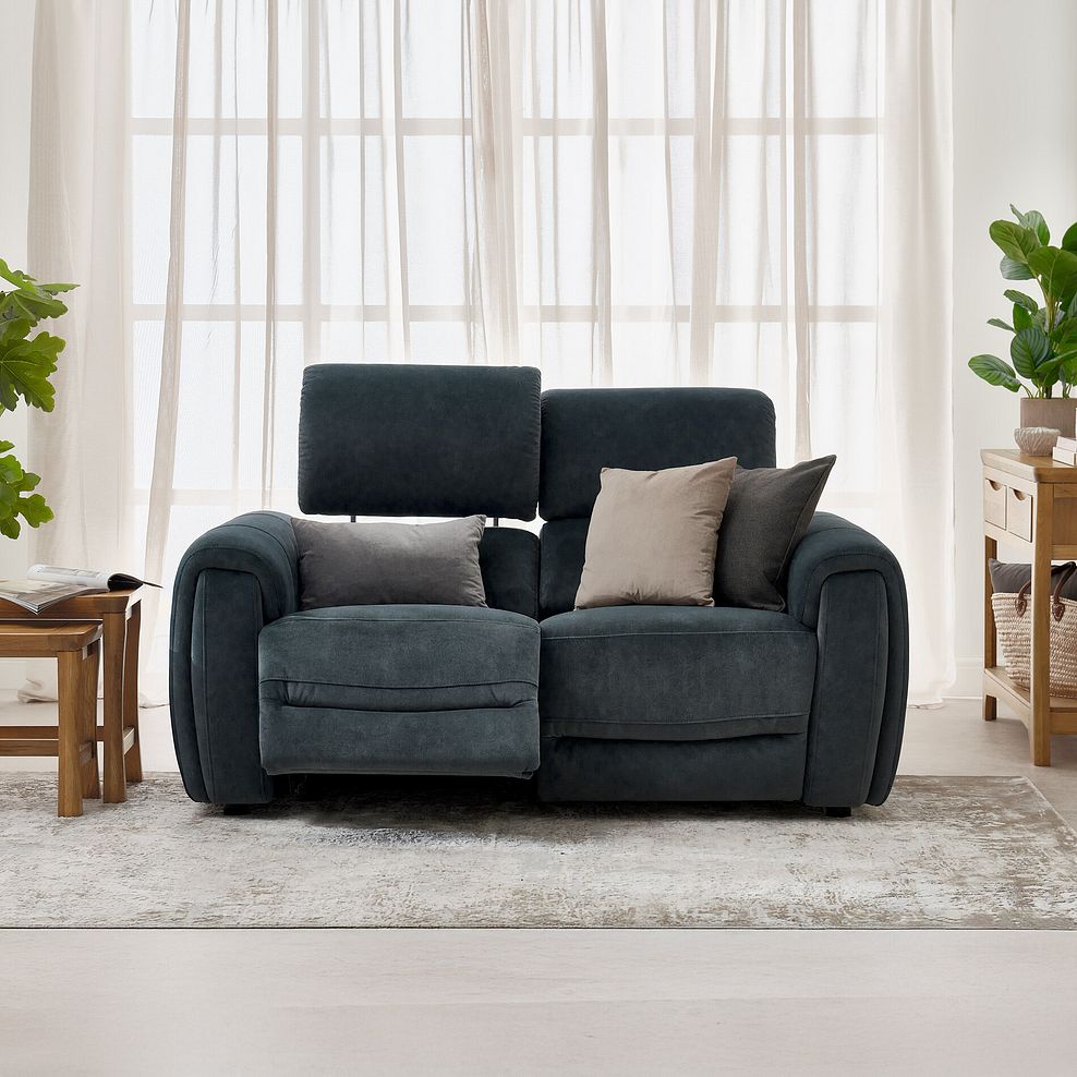 Arabella 2 Seater Power Recliner Sofa with Adjustable Power Headrest in Dexter Shadow Fabric 7