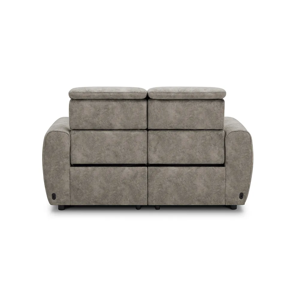 Arabella 2 Seater Power Recliner Sofa with Adjustable Power Headrest in Marble Mink Fabric 7