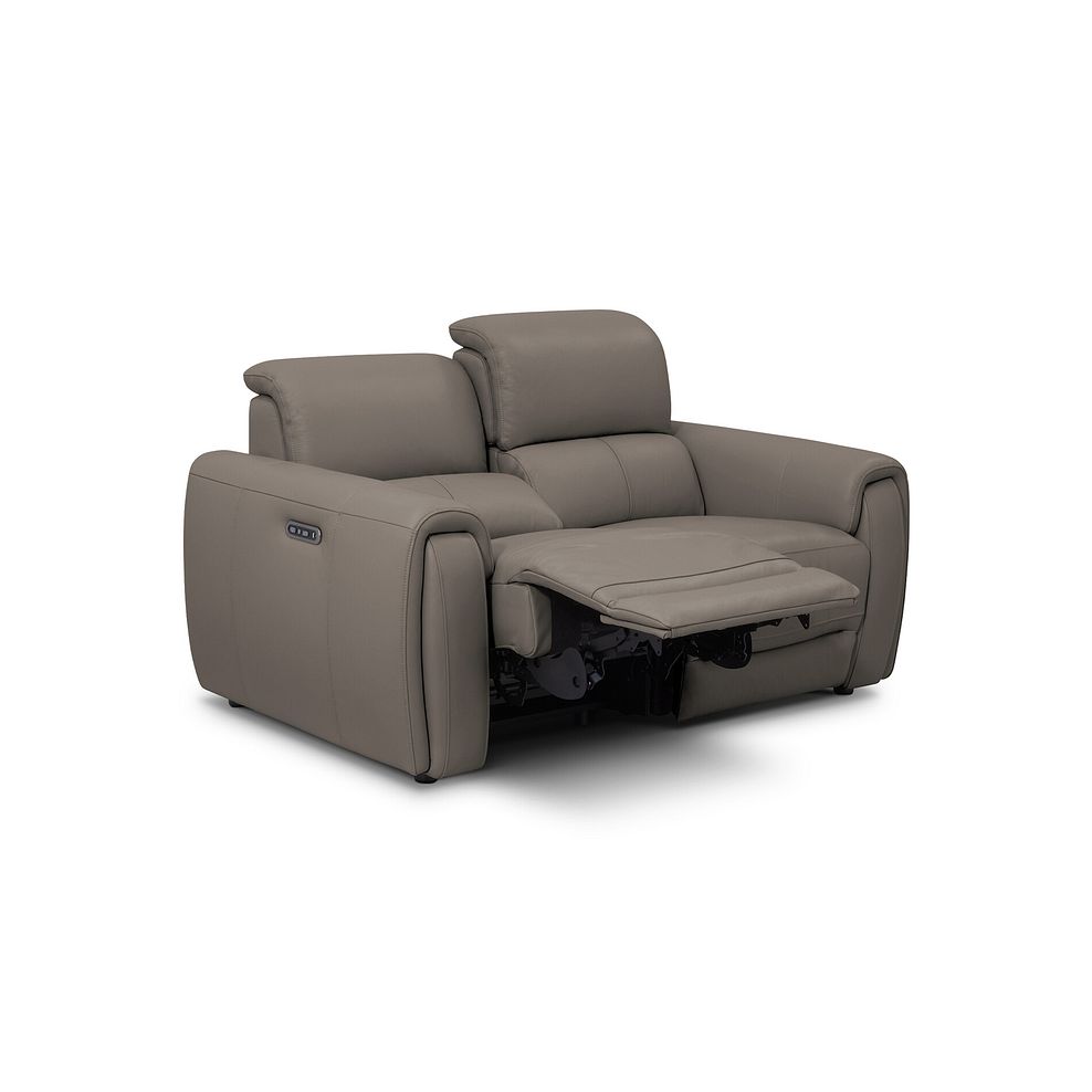 Arabella 2 Seater Power Recliner Sofa with Adjustable Power Headrest in Oyster Leather 4