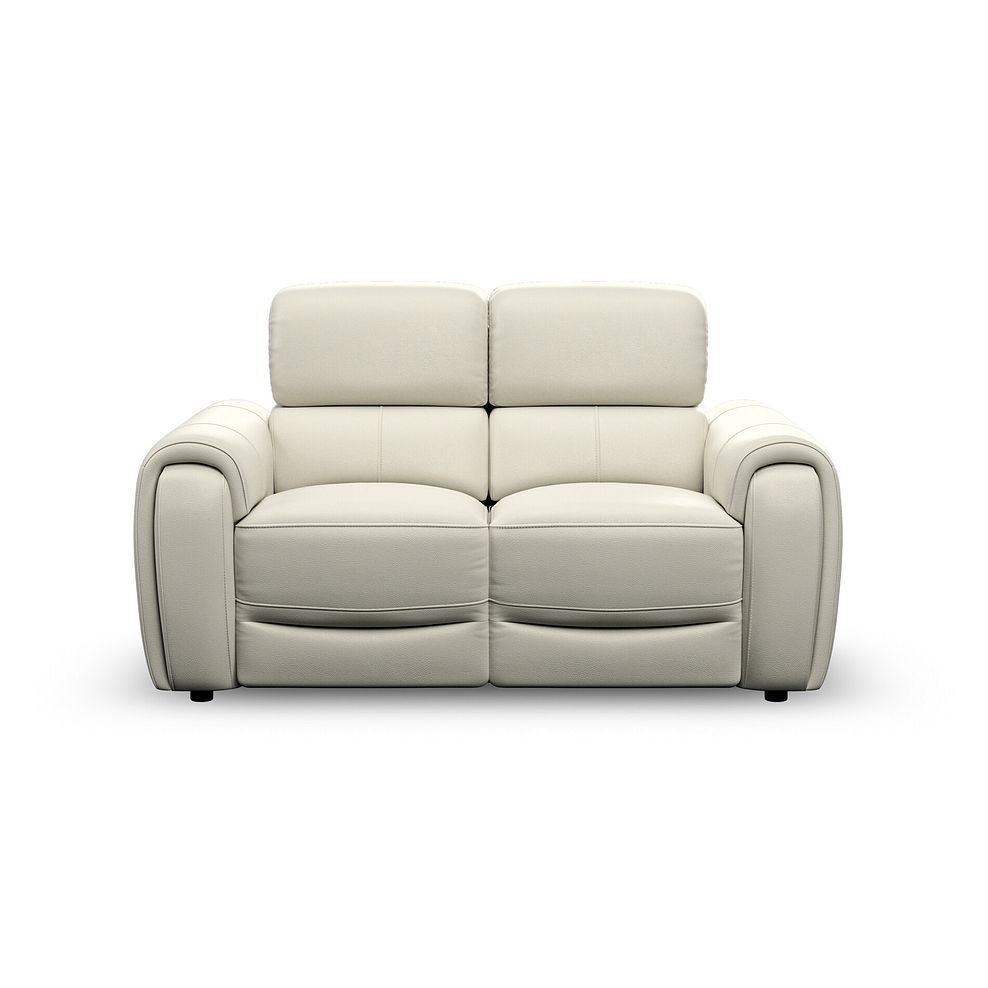 Arabella 2 Seater Power Recliner Sofa with Power Headrest and Speakers in Bone China Leather 6