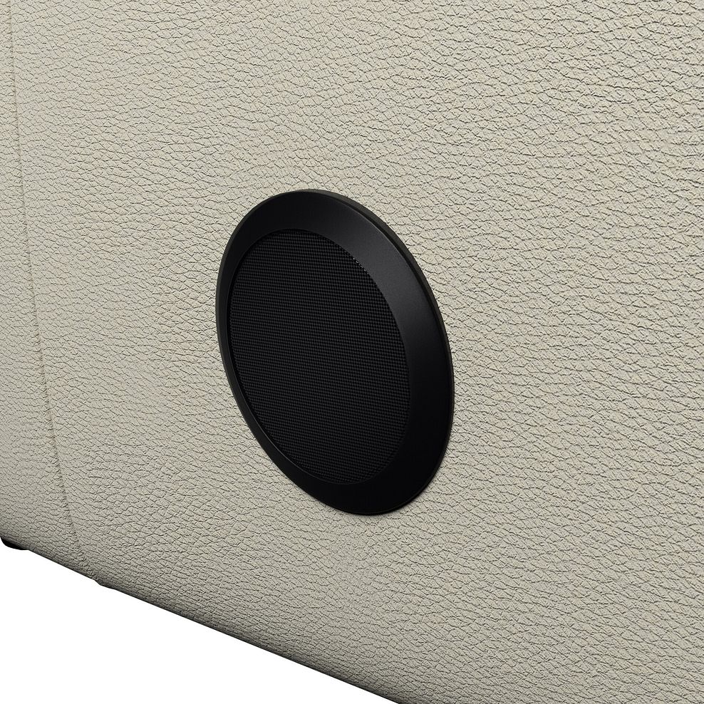 Arabella 2 Seater Power Recliner Sofa with Power Headrest and Speakers in Bone China Leather 17