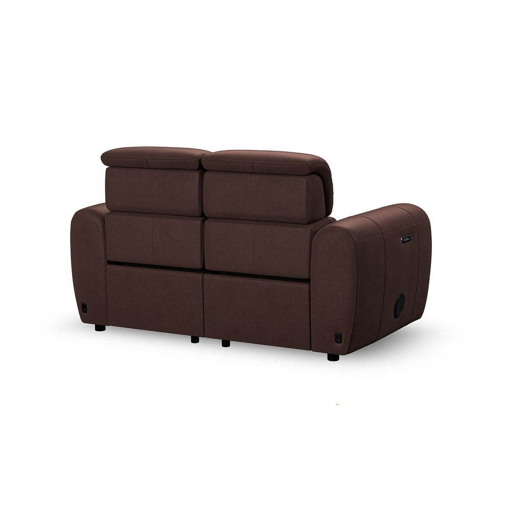 Arabella 2 Seater Power Recliner Sofa with Power Headrest and Speakers in Chestnut Leather 7