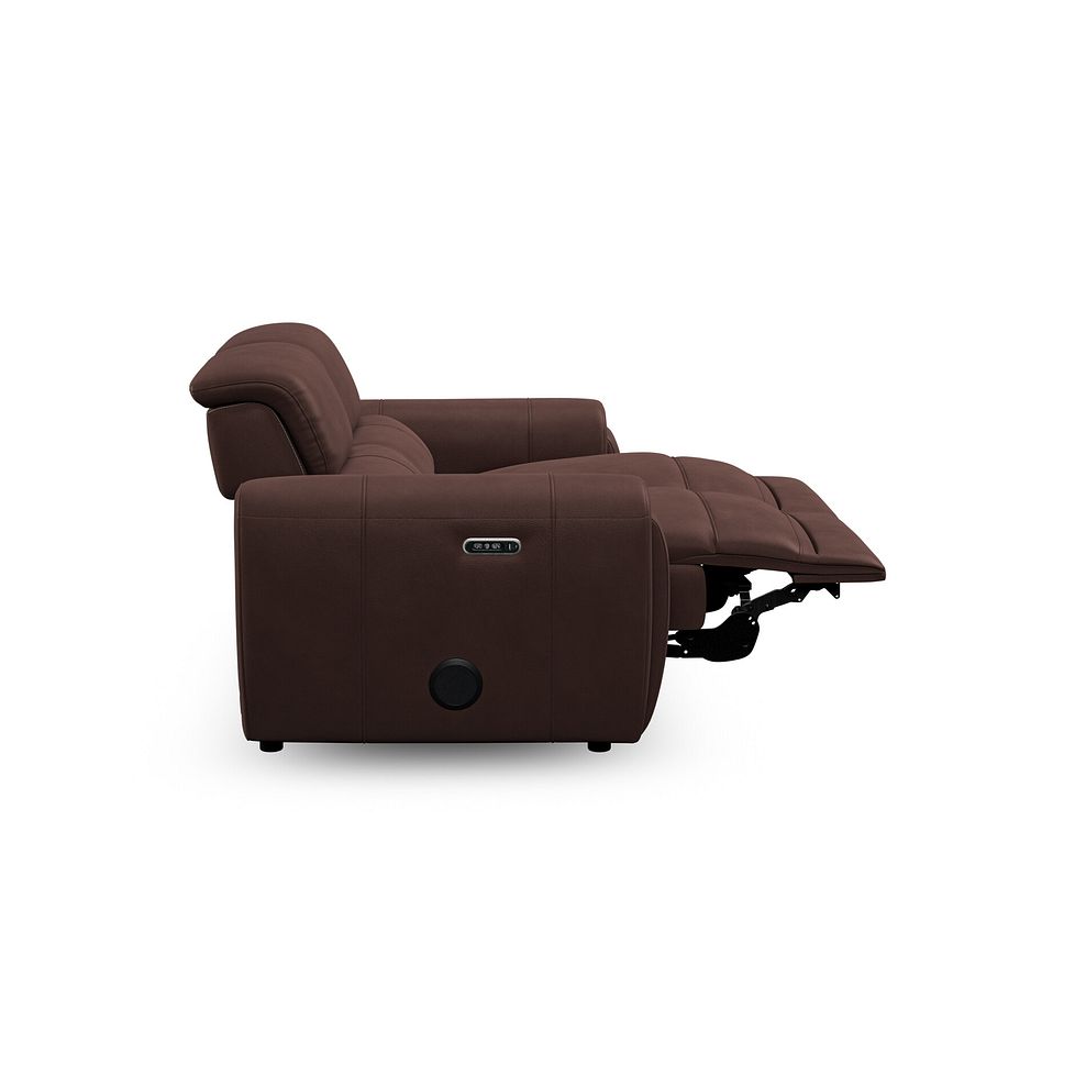 Arabella 2 Seater Power Recliner Sofa with Power Headrest and Speakers in Chestnut Leather 10