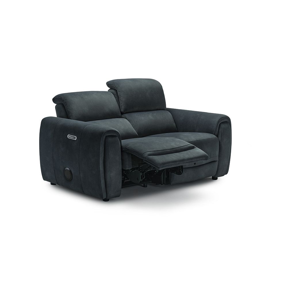 Arabella 2 Seater Power Recliner Sofa with Power Headrest and Speakers in Dexter Shadow Fabric 12