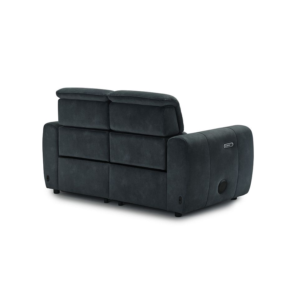 Arabella 2 Seater Power Recliner Sofa with Power Headrest and Speakers in Dexter Shadow Fabric 14