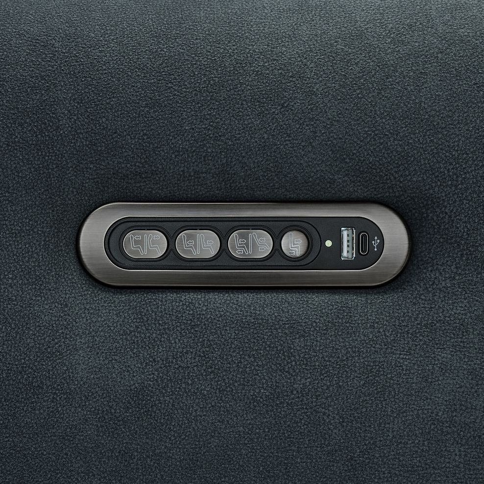 Arabella 2 Seater Power Recliner Sofa with Power Headrest and Speakers in Dexter Shadow Fabric 26