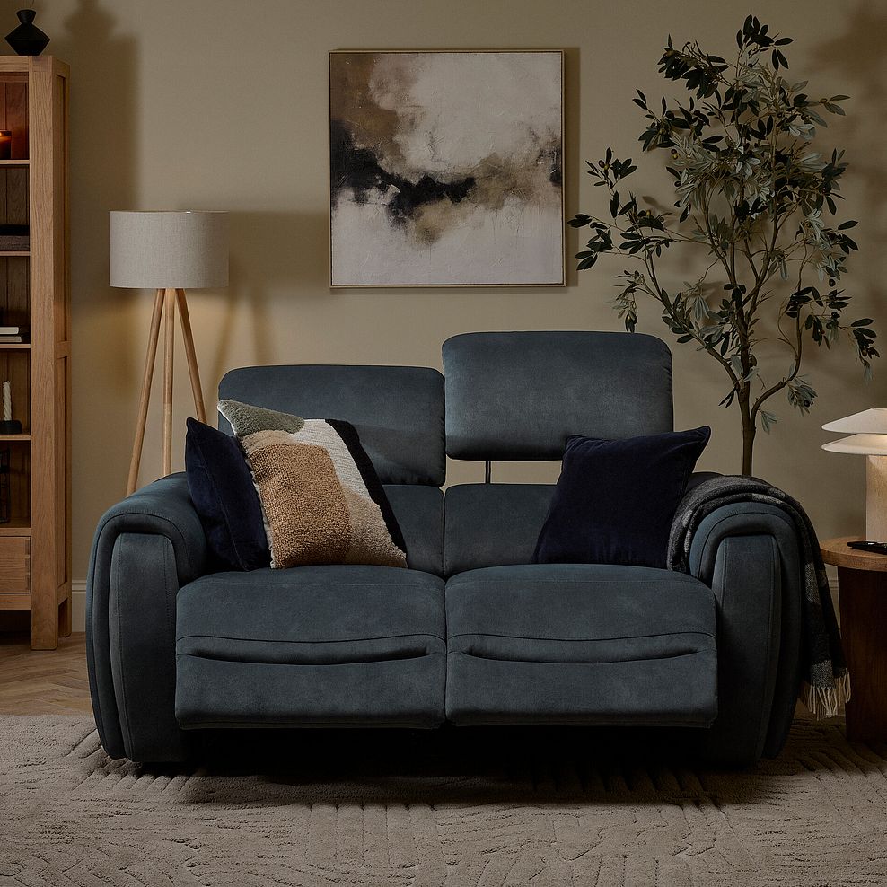 Arabella 2 Seater Power Recliner Sofa with Power Headrest and Speakers in Dexter Shadow Fabric 7