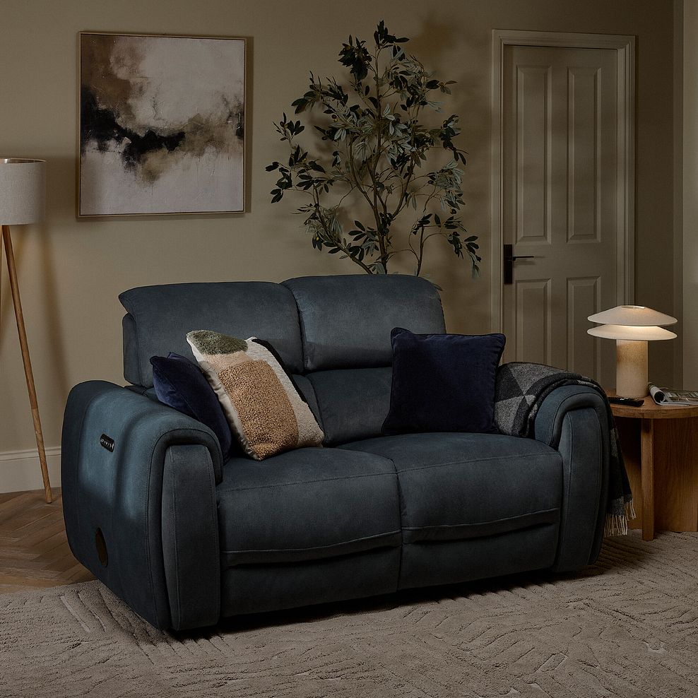 Arabella 2 Seater Power Recliner Sofa with Power Headrest and Speakers in Dexter Shadow Fabric 4