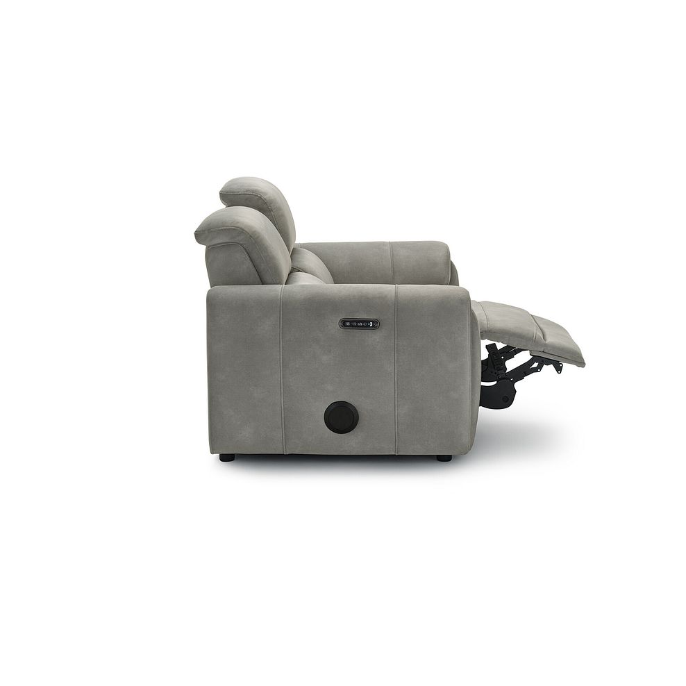 Arabella 2 Seater Power Recliner Sofa with Power Headrest and Speakers in Dexter Stone Fabric 9