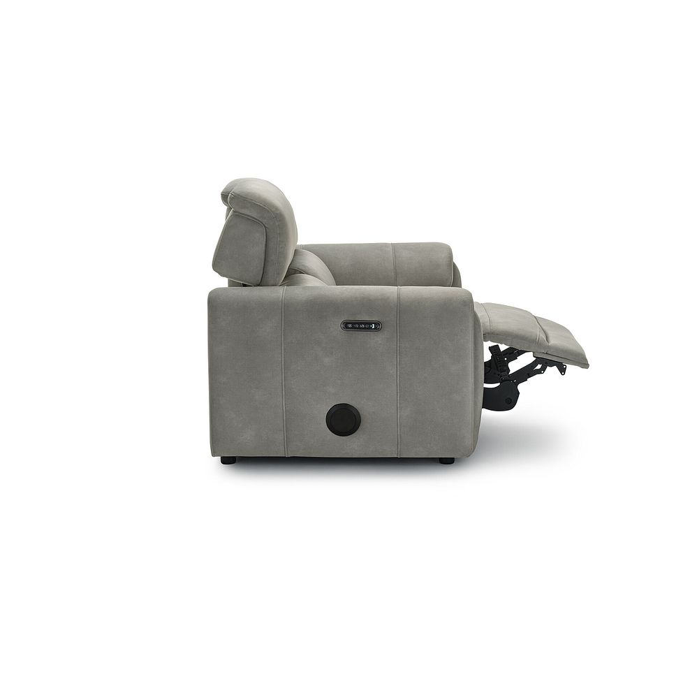 Arabella 2 Seater Power Recliner Sofa with Power Headrest and Speakers in Dexter Stone Fabric 10