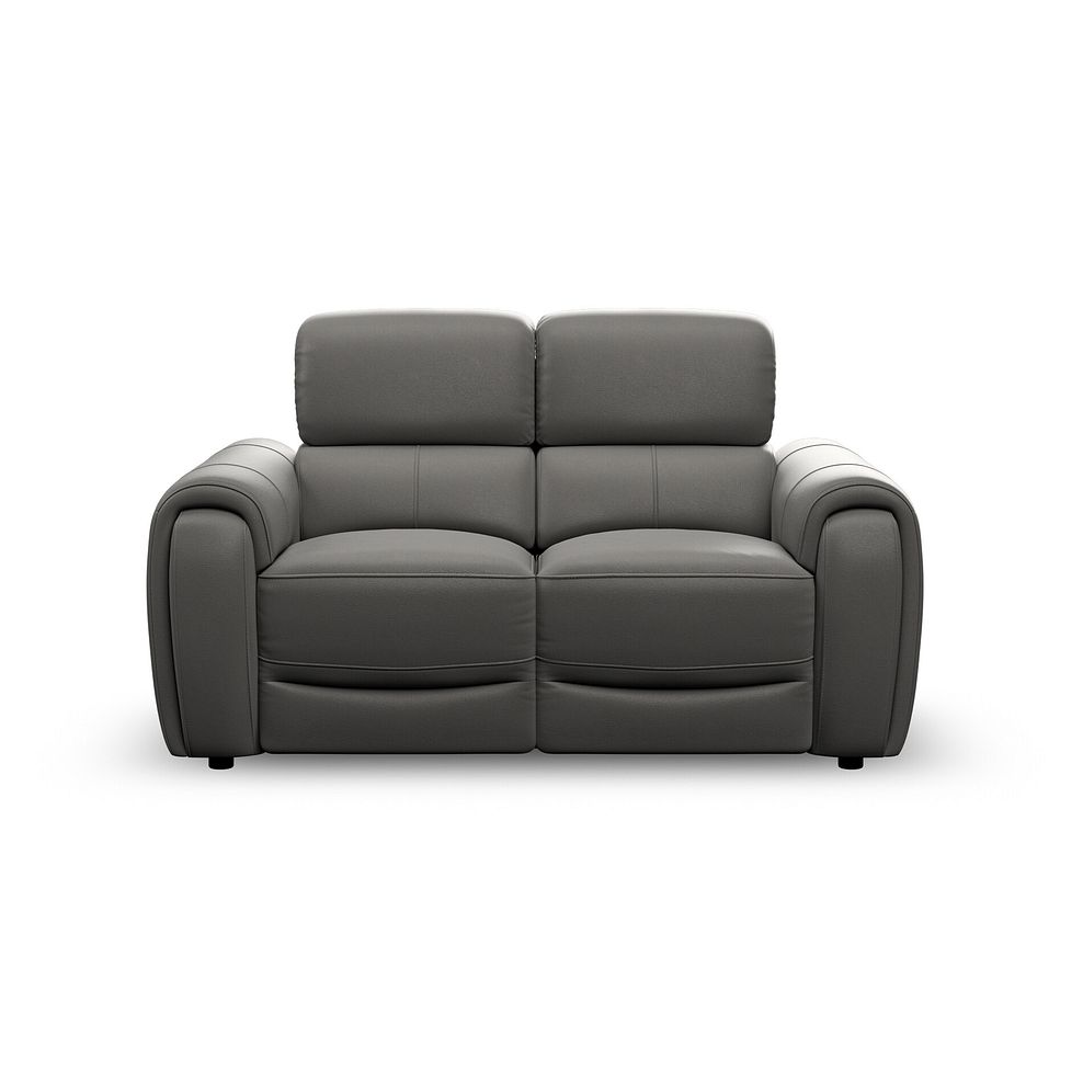Arabella 2 Seater Power Recliner Sofa with Power Headrest and Speakers in Elephant Grey Leather 6