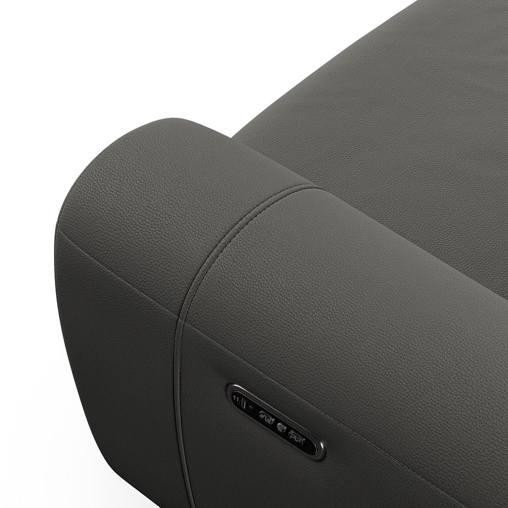 Arabella 2 Seater Power Recliner Sofa with Power Headrest and Speakers in Elephant Grey Leather 11