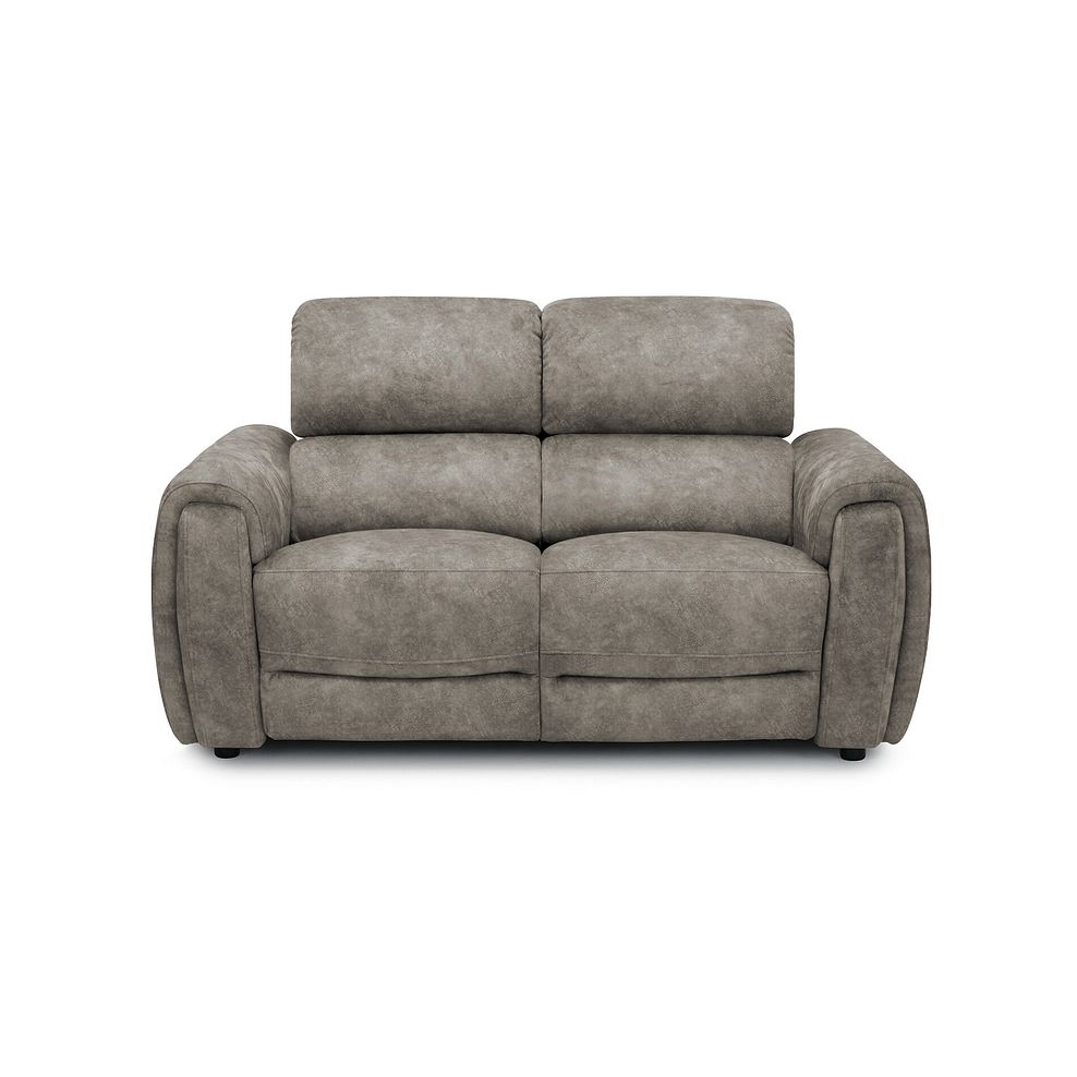 Arabella 2 Seater Power Recliner Sofa with Power Headrest and Speakers in Marble Mink Fabric 3