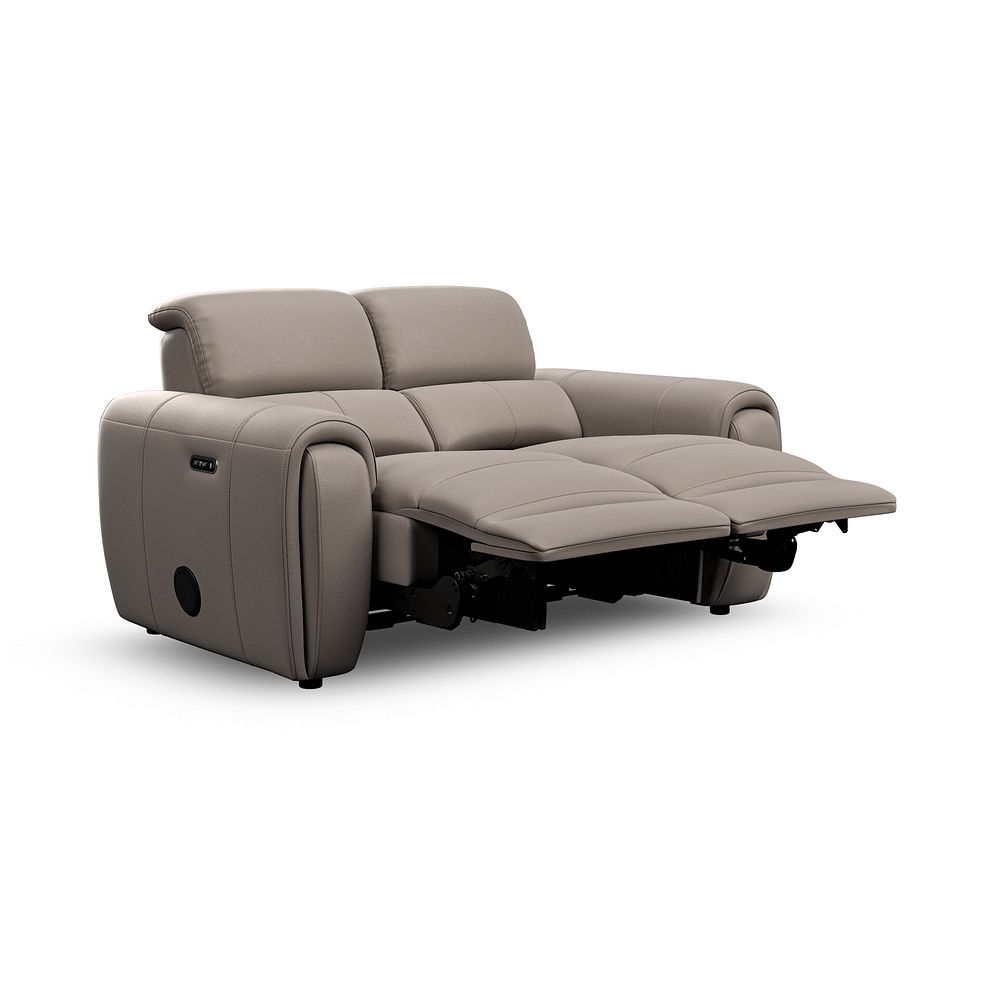 Arabella 2 Seater Power Recliner Sofa with Power Headrest and Speakers in Oyster Leather 5