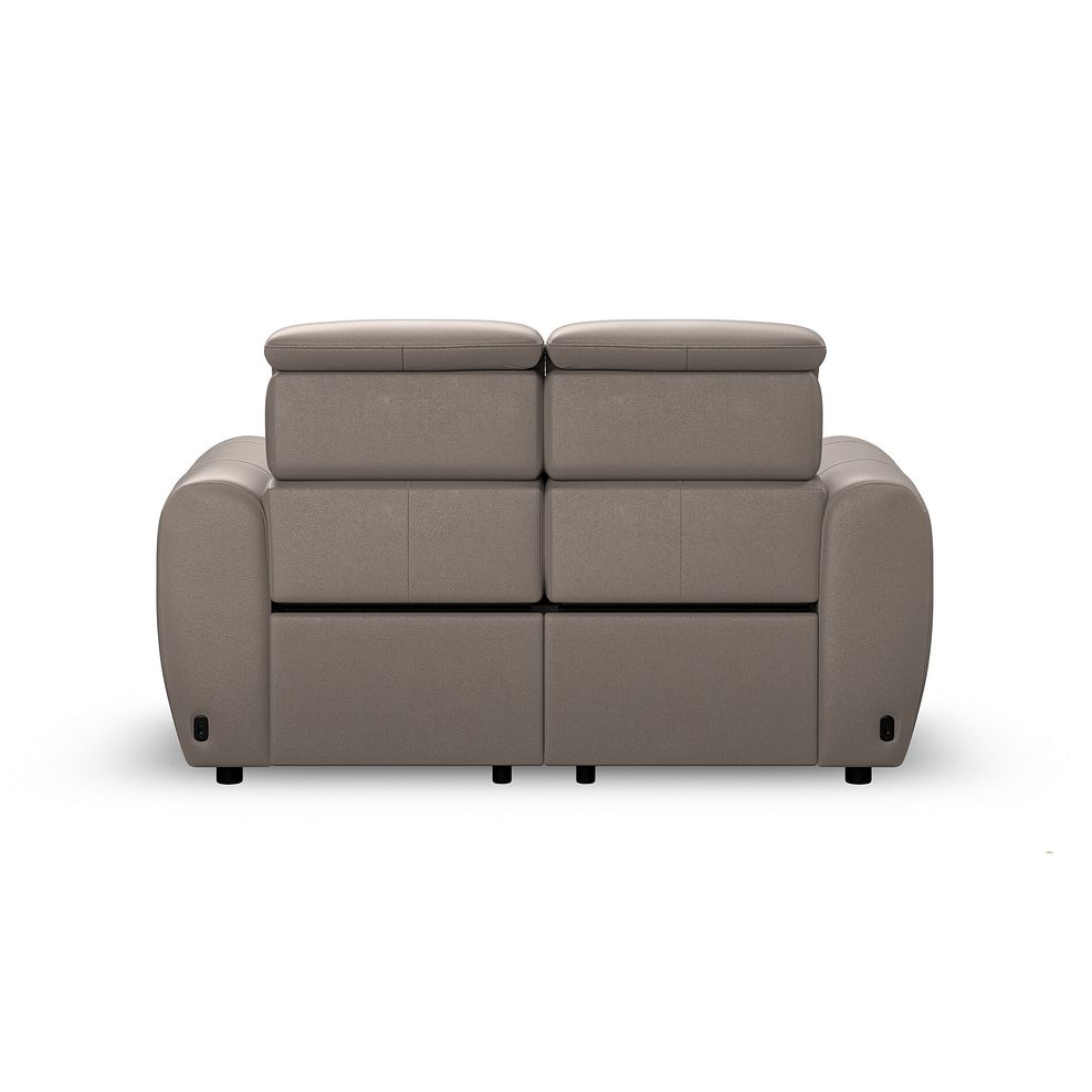 Arabella 2 Seater Power Recliner Sofa with Power Headrest and Speakers in Oyster Leather 8