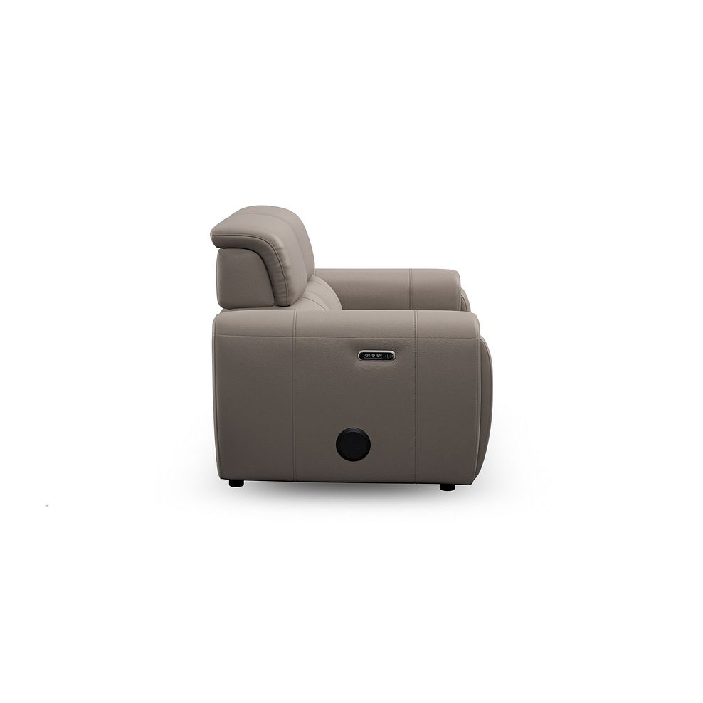 Arabella 2 Seater Power Recliner Sofa with Power Headrest and Speakers in Oyster Leather 9