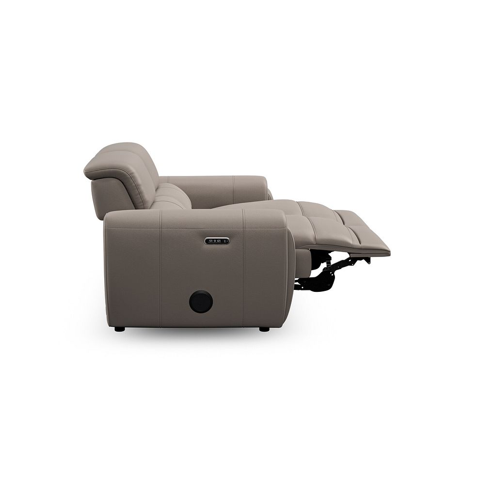 Arabella 2 Seater Power Recliner Sofa with Power Headrest and Speakers in Oyster Leather 10
