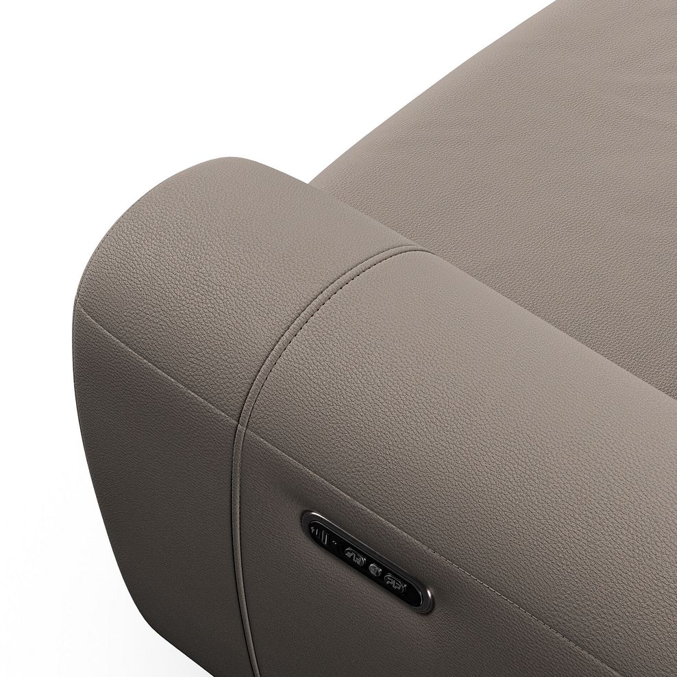 Arabella 2 Seater Power Recliner Sofa with Power Headrest and Speakers in Oyster Leather 11
