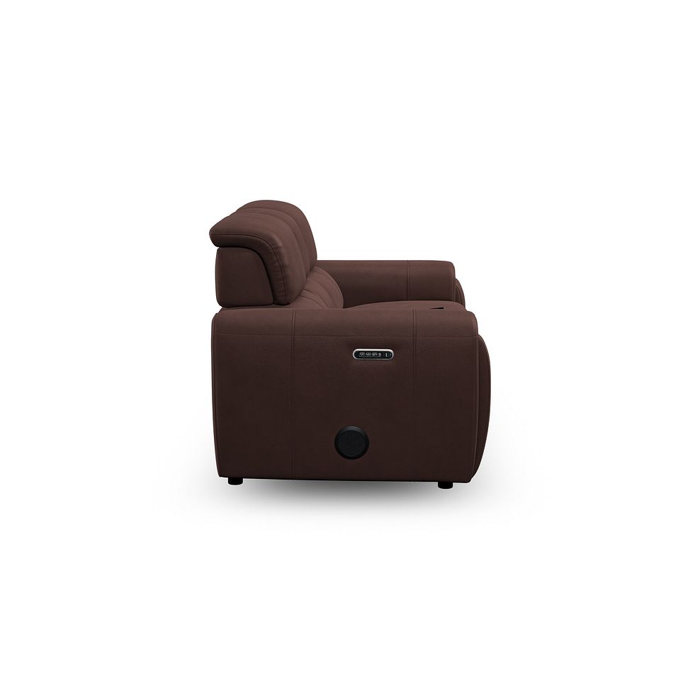 Arabella 2 Seater Recliner Console Sofa with Smart Screen in Chestnut Leather 10