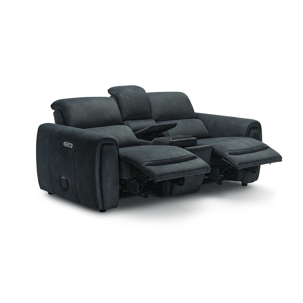 Arabella 2 Seater Recliner Console Sofa with Smart Screen in Dexter Shadow Fabric 13
