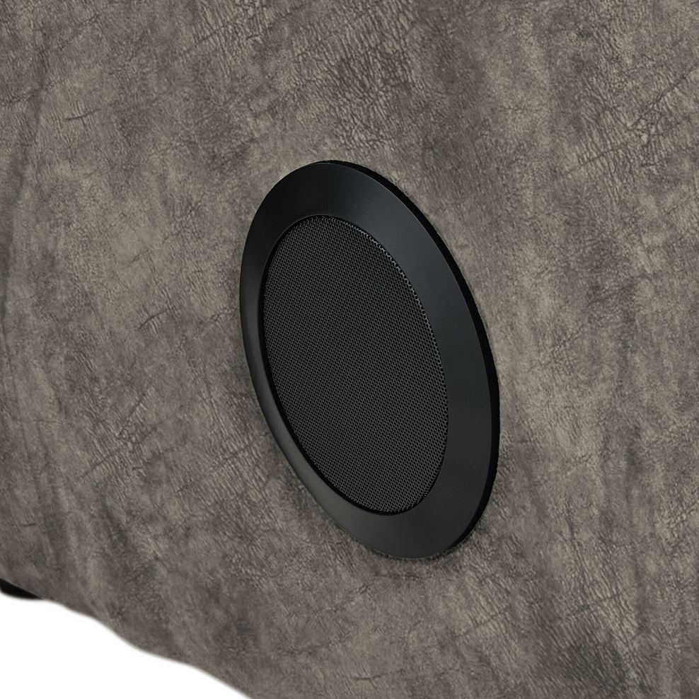 Arabella 2 Seater Recliner Console Sofa with Smart Screen in Marble Mink Fabric 6