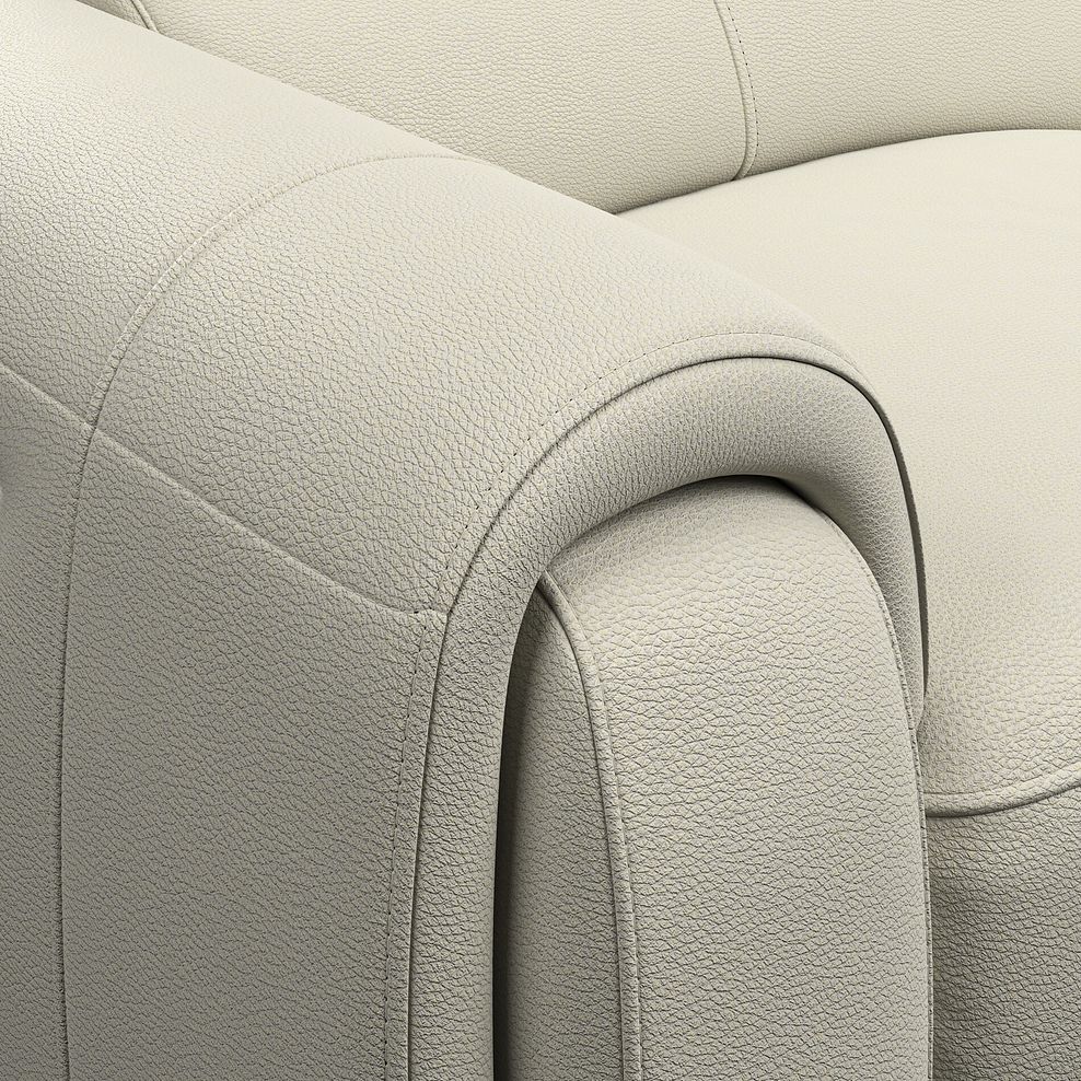 Arabella 3 Seater Recliner Console Sofa with Smart Screen in Bone China Leather 14