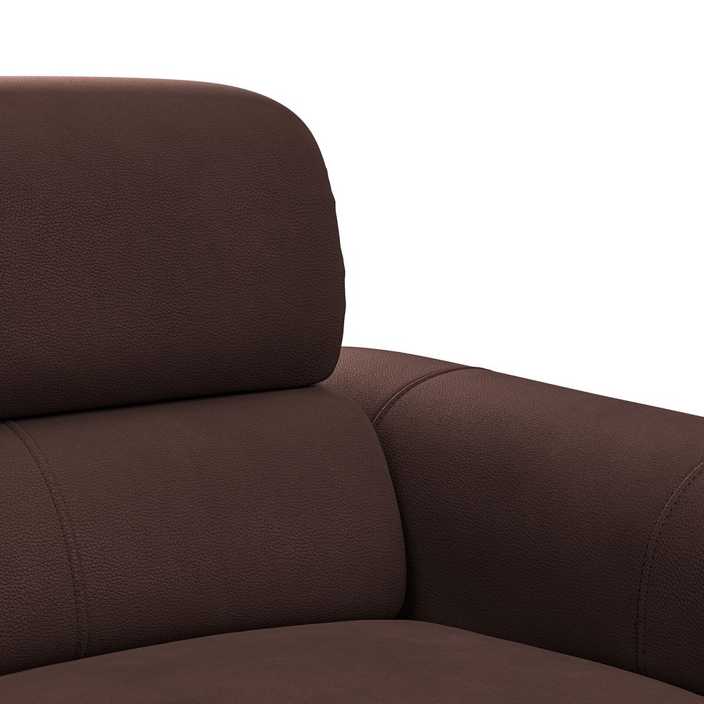 Arabella 3 Seater Recliner Console Sofa with Smart Screen in Chestnut Leather 15