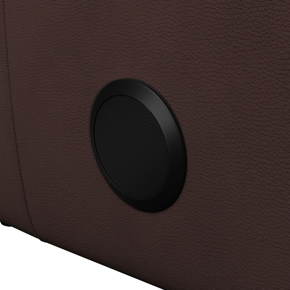 Arabella 3 Seater Recliner Console Sofa with Smart Screen in Chestnut Leather 18