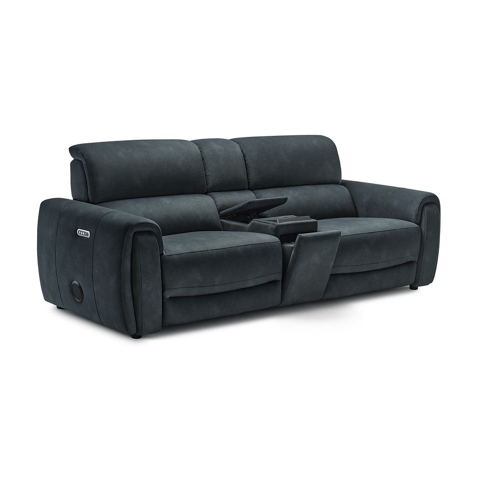 Arabella 2.5 Seater Recliner Console Sofa with Smart Screen in Dexter Shadow Fabric 10