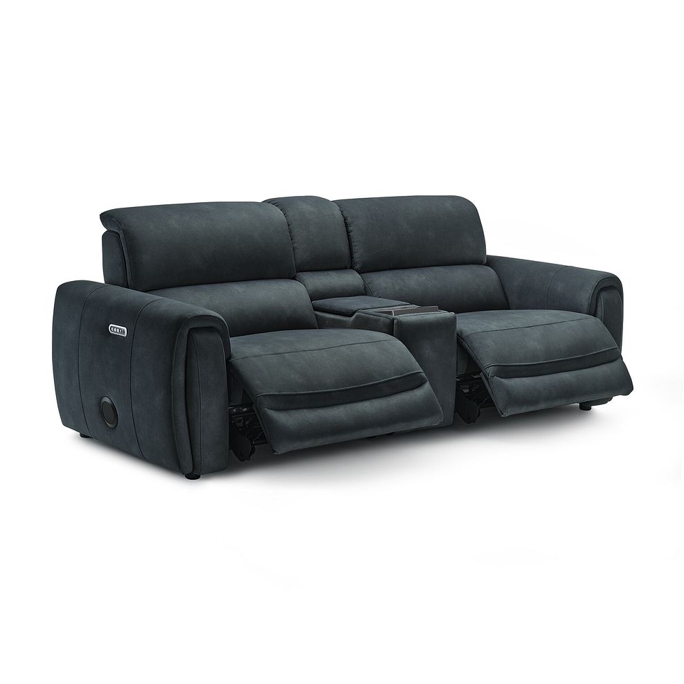Arabella 2.5 Seater Recliner Console Sofa with Smart Screen in Dexter Shadow Fabric 12