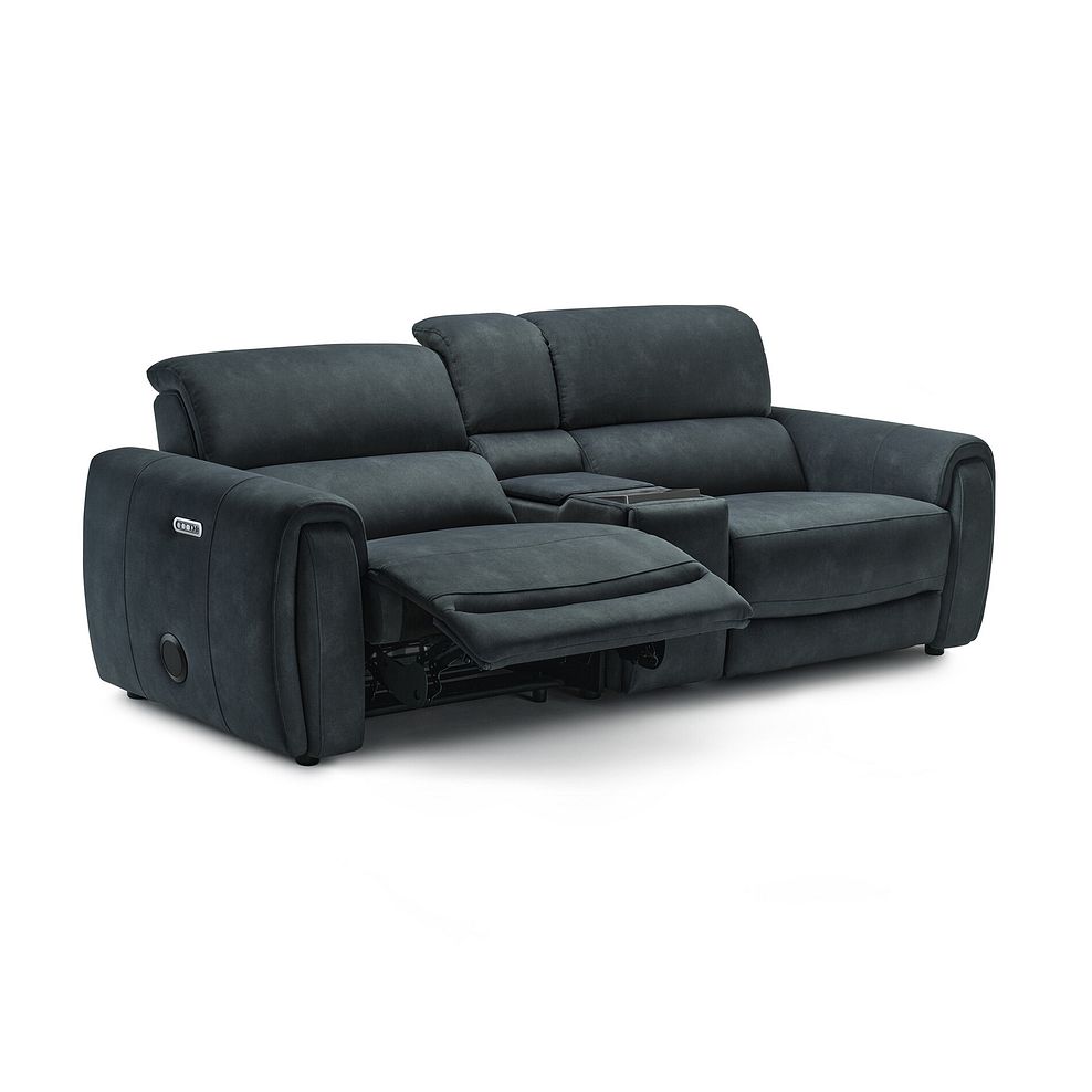 Arabella 2.5 Seater Recliner Console Sofa with Smart Screen in Dexter Shadow Fabric 13