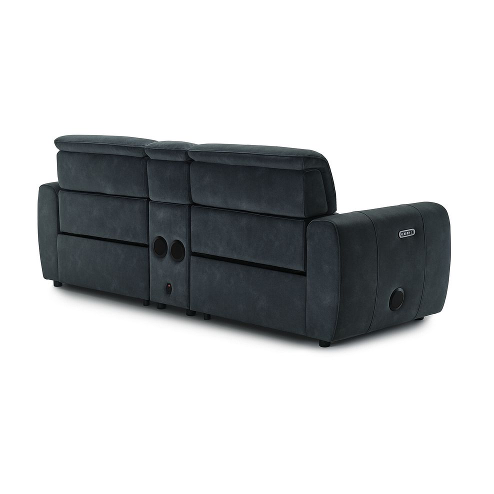 Arabella 2.5 Seater Recliner Console Sofa with Smart Screen in Dexter Shadow Fabric 16