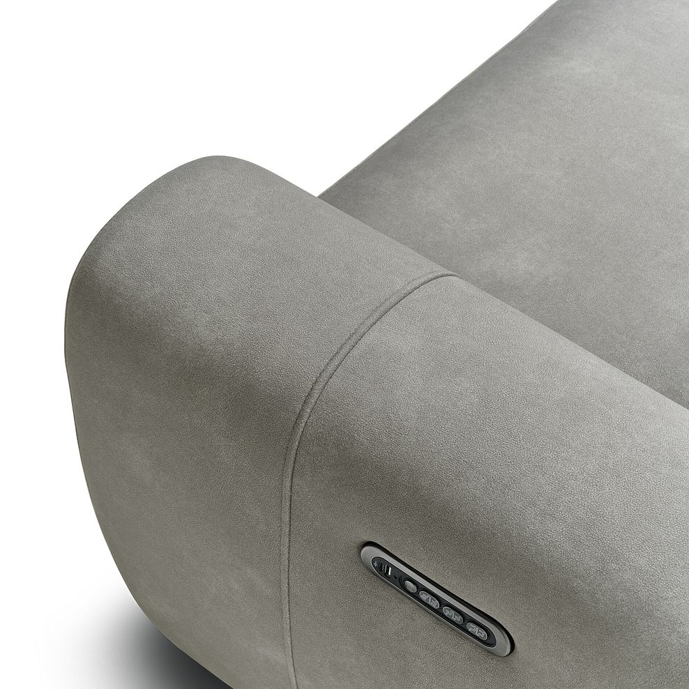 Arabella 2.5 Seater Recliner Console Sofa with Smart Screen in Dexter Stone Fabric 16