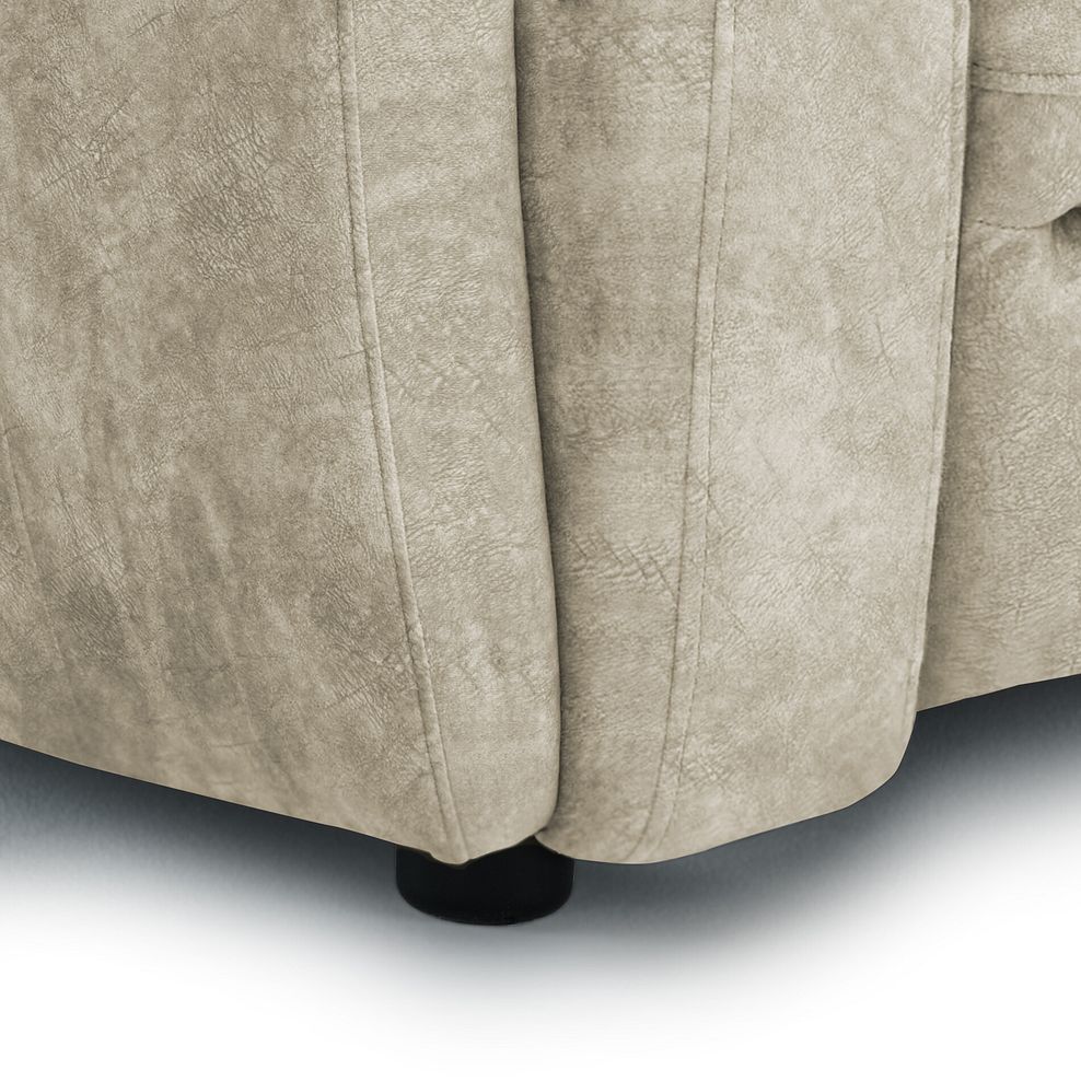 Arabella 2.5 Seater Recliner Console Sofa with Smart Screen in Marble Cream Fabric 5