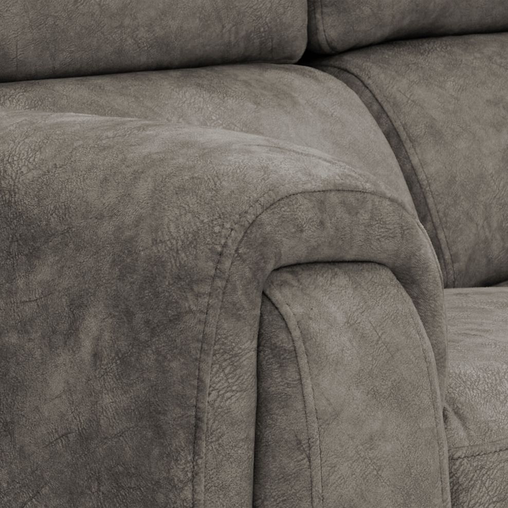 Arabella 2.5 Seater Recliner Console Sofa with Smart Screen in Marble Mink Fabric 4